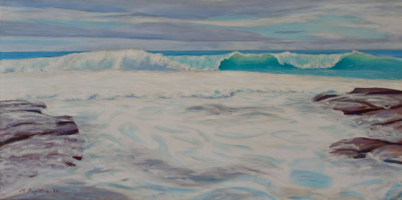 Rock shelf wave 50x100cm $800